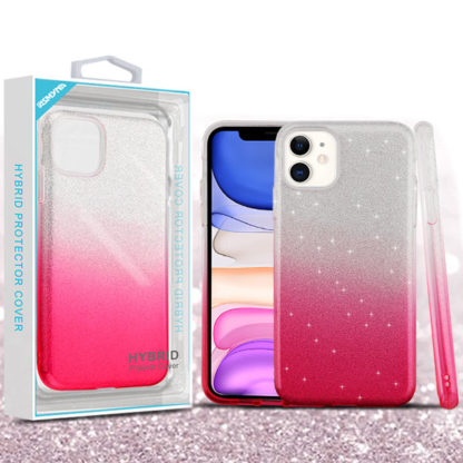 Apple Iphone 11/11R FR Two Tone Glitter Hybrid Hot Pink