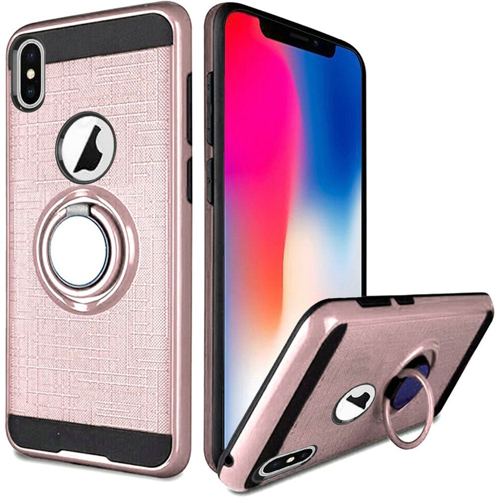 Apple Iphone X/Xs Ring Holder Case Rose Gold – FR Wireless